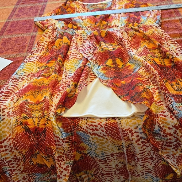 Olsenboye High Low Dress in Warm Tones - Picture 6 of 10